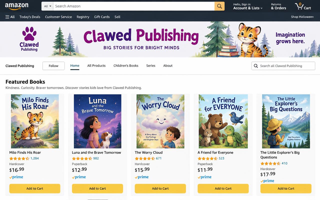 Clawed Publishing online storefront